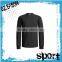 Polyester/cotton high quality plain black men's long sleeves collar t-shirt