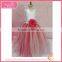 Children baby clothes names of girl dresses, ball gown girl dresses red long