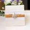 2016 Ivory Vintage Style Ribbon Decorated Lace Wedding Invitation Cards