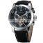 FORSINING 165 Men Fashion Self-wind Chronograph Mechanical Watches Oem Casual Leather Automatic Wristwatches