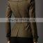 Leather Detail Gabardine Trench Jacket for lady