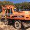 Вторичный колесный экскаватор Doosan DH210 весом 21 тонны, произведенный в Южной Корее, продается в Шанхае, Китай