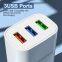 Hot Sale Quick Charger 2a 3 Ports USB Charger for Mobile Phone Chargers Fast Charging Wall Adapter for iphone huawei