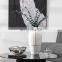 Premium Luxurious Large Round Ceramic Tall Flowers Vases White And Gold Ceramic Modern Vase