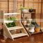 Wholesale indoor outdoor designs other garden supplies wooden bamboo 4 tiered flower pot plant wall stand display shelf