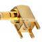 SMB connectors male plug jack solder smb connector right angle 4 Holes Flange Panel Mount Edge Receptacle Adapter Convertor gold