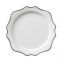 Silver Rimmed Ceramic Tableware Wedding Dessert Plate Nordic White Sun Flower Dinnerware Plates Sets