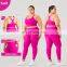Plus Size Women Adjustable High Impact Sports Bra Gym Backless Wide Hem Fitness Top