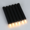Factory Wholesale 6.5 inches Black Led Candle Set of 6 Pieces With Remote Control