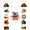 Factory-Supplied Paper Halloween Door Decor - Skeleton & Pumpkin Designs, Party Hanging Supplies