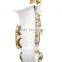 Popular cheap white alto saxophone curved soprano Sax