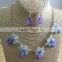 New Fashion style Flower necklace earring jewelry set resin pendant necklace set