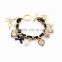 Sexy Girls Images Gold Jewelry Pearl Heart Shape Charms Bracelet