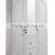 wardrobe 3 doors white color with middle mirror modern design