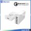 Highpower US EU power cord 5port usb quick charge 2.0 smart charger for mobile phone