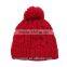 Newest Fashion Promotion Jacquard Knitted Hat with Top Ball