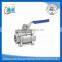 made in china casting three piece stainless steel ball valve bspt