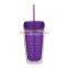 Hot sell double wall 16oz plastic insulated mug