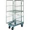 820*710*1750mm two sides roll container with belt movalbe wire mesh steel container cart