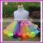 2015 newest baby girl skirt kids rainbow tutu skirts hot selling pettiskirt tutu for custome party wedding