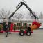 log loader with trailer, tractor log grapple,Forestry Trailer with crane(Grapple)
