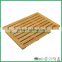 bath bamboo wood floor and shower mat