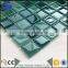 green iridescent mosaic tile