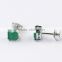 wholesale semi joias brincos rhodium plated square zirconia emerald stud earrings                        
                                                                                Supplier's Choice