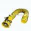 High-velocity portable ventilation blower with flexible duct