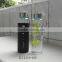 400ml BPA free sealed lid borosilicate glass water bottle with silicone sleeve