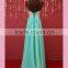 Davids appliqued lace blue puffy prom dress