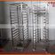 hot sale stainless steel tray trolley/Stainless Steel Kitchen Rack/Bakery Trolly