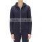 100% cotton french terry zipper-up hoodie for lady
