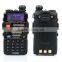 BAOFENG UV-5RB 5R PLUS New Version 136-174/400-520MHZ Dual Band Radio+ earpiece walkie talkie