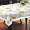 flower printed with lace edge vinyl table cloth, wholesale price for table cloth