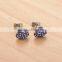 Korean Style Colorful Full of Diamond Stainless Steel Earrings