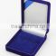 OEM manufacture blue flocking box medal box jewelry box