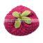 Female wholesale high end fancy flower baby crochet beanie hat