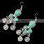 Gypsy Women Festival Jewelry Earrings Tibetan Silver Plated Round Beads Ear Hook