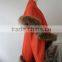 2016 Winter Women Cashmere Cape Wraps Genuine Real Raccoon Fur Trim Pashmina Shawl