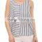 new arrival trendy wholesale summer blouses with stripes