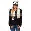 custom winter panda head high quality wholesale plush animal hat