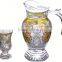 glass drinking water set with decal