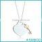 Hot Sell 2016 Sterling Silver Jewelry 925 Silver Heart Necklace High Polished Tag Jewelry