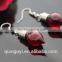 Beautiful Decorative Glass Vial Pendant Earring Glass Bottle With Blood Color Water Earring Novel Trendy Jewelry For Lady