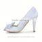 New Arrival Good Quality lace satin bridal shoes from China manufacturer