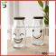 made in zibo 9 oz glass storage smile bottle with lid