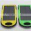 Shenzhen Factory supply 5000mAh waterproof powerbank solar