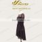 Modest design beaded sleeves tiered waistband short prom black chiffon dress
