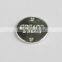 Engraved Company Logo Pendant Round Shape Metal Name Tag With Holes